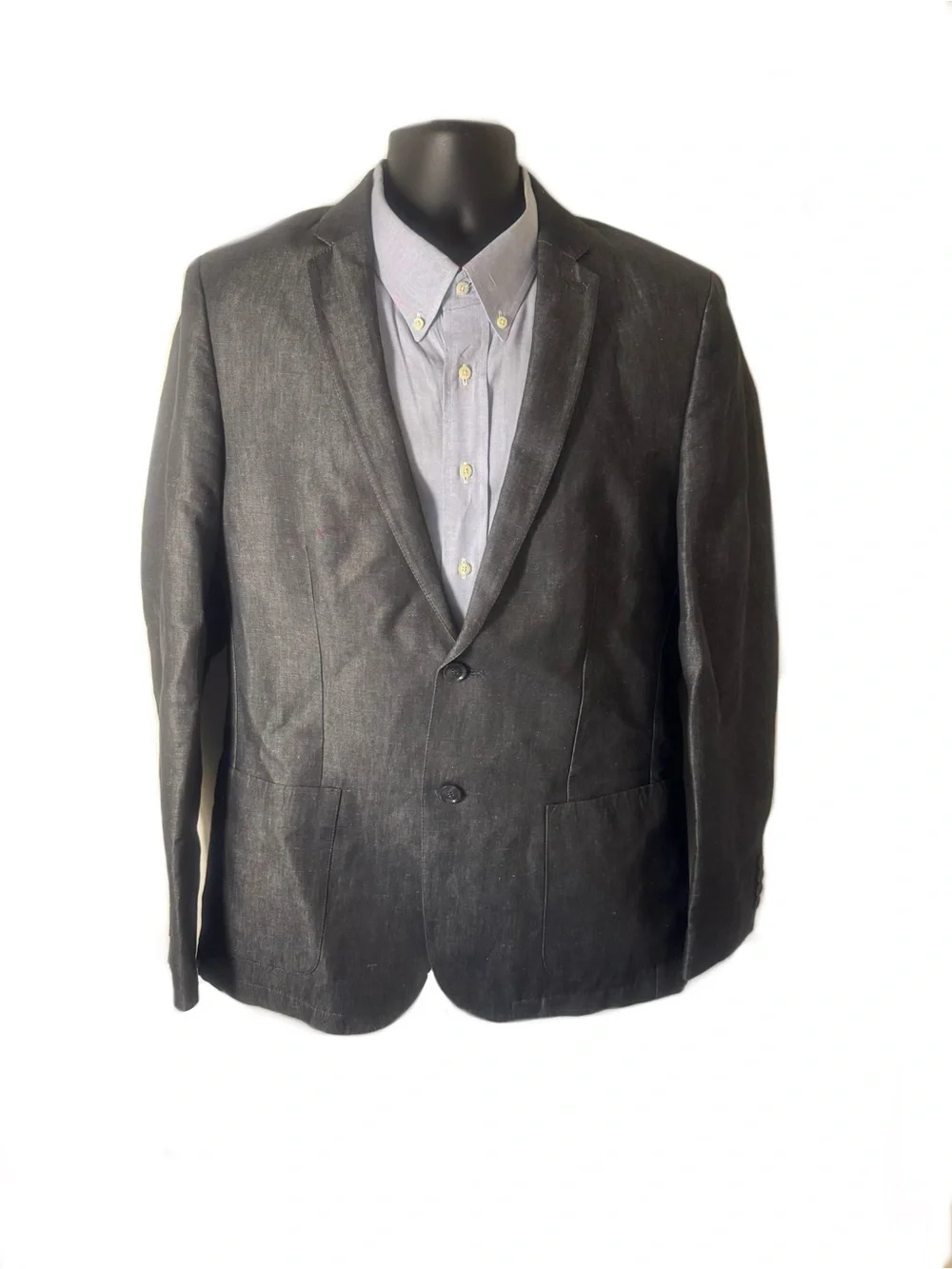 Calvin Klein Charcoal Gray Two-Button Sport Coat Blazer L